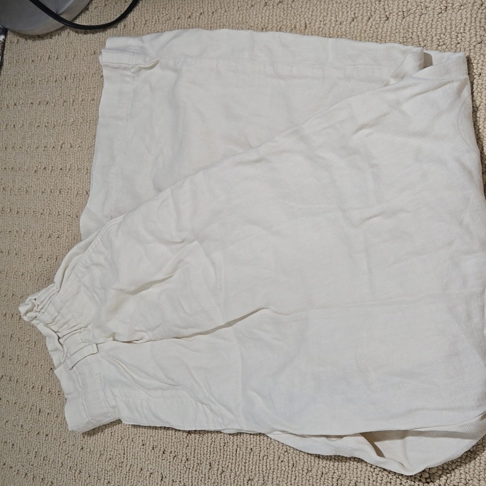 Linen wide leg pants